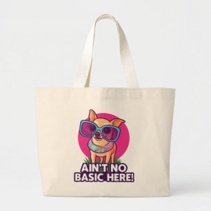 Det är inget grundläggande här! Chihuahua Tote Jumbo Tygkasse