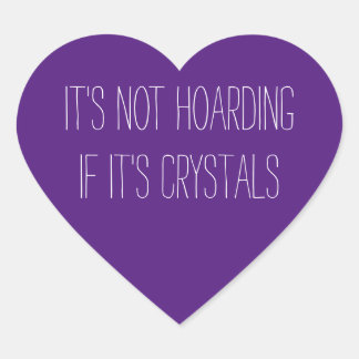 Det är inte att hota om det är Crystals Heart Stic Hjärtformat Klistermärke