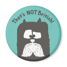 "Det är INTE brittiskt" Tom-cat med mustache
