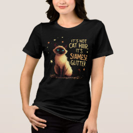 Det är inte Cat Hair, det är Siamese Glitter T Shirt
