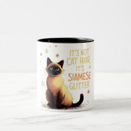 Det är inte Cat Hair, det är Siamese Glitter Två-Tonad Mugg