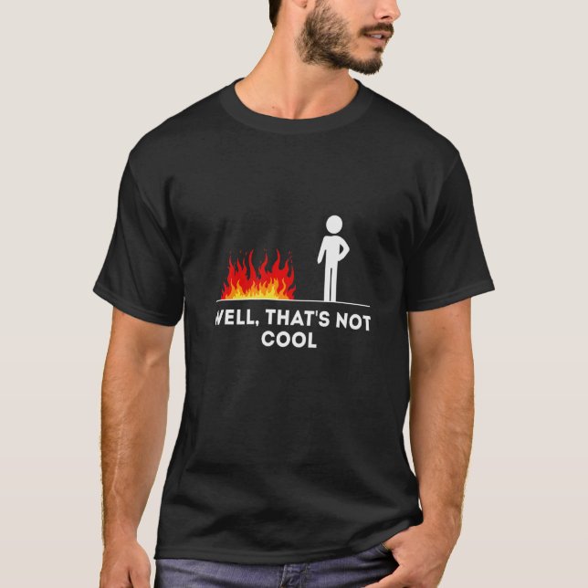 Det är inte Coola Stickman Figur T Shirt (Framsida)