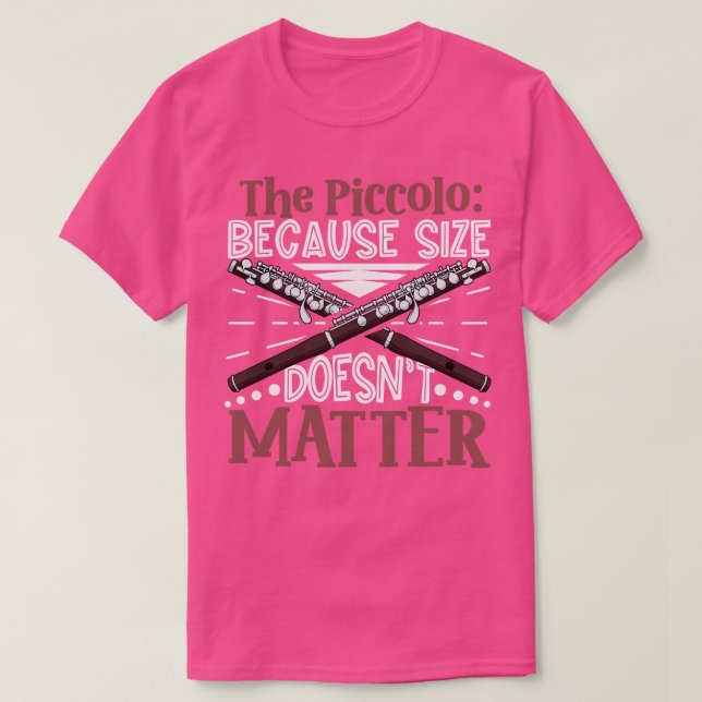 Det är inte den storleka som pikoloflöjt t shirt (Design framsida)