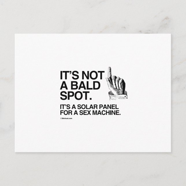 DET ÄR INTE EN BALD SPOT VYKORT (Framsida)