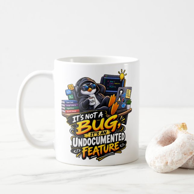 Det är inte en bugg, det är en funktion Mugg för m (Med munk)