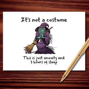 Det är inte en Costume Funny Witch Halloween Kort