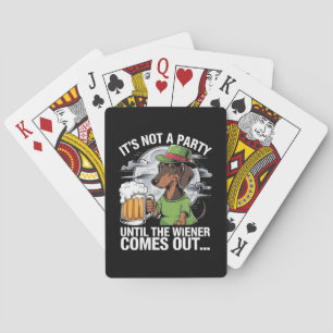 Det är inte en fest förrän Dachshund irländsk öl W Casinokort