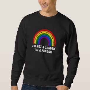 Det är inte en Gender Im A Person Rainbow Lgbt Com Lång Ärmad Tröja