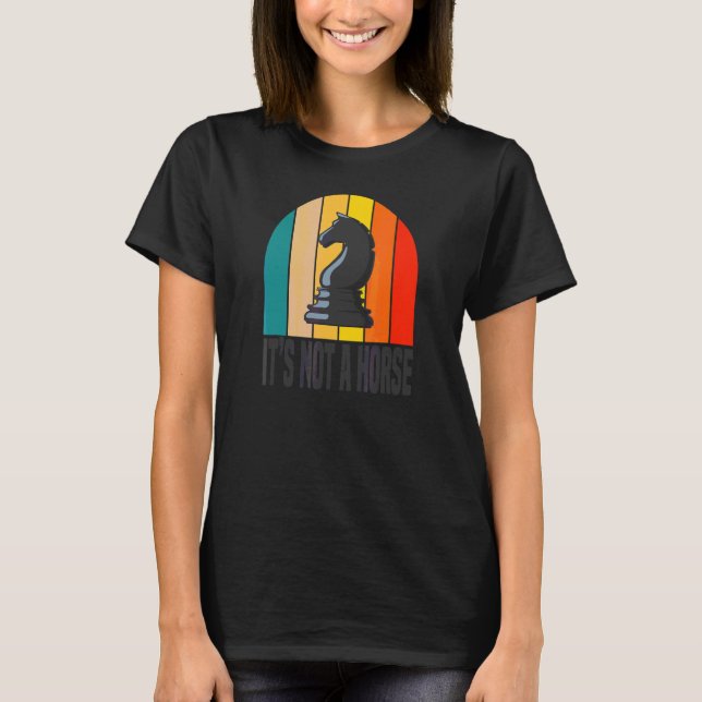 Det är inte en häst   Schackspelare design T Shirt (Framsida)