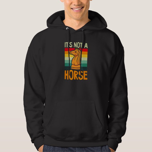 Det är inte en hästschackspelare hoodie (Framsida)