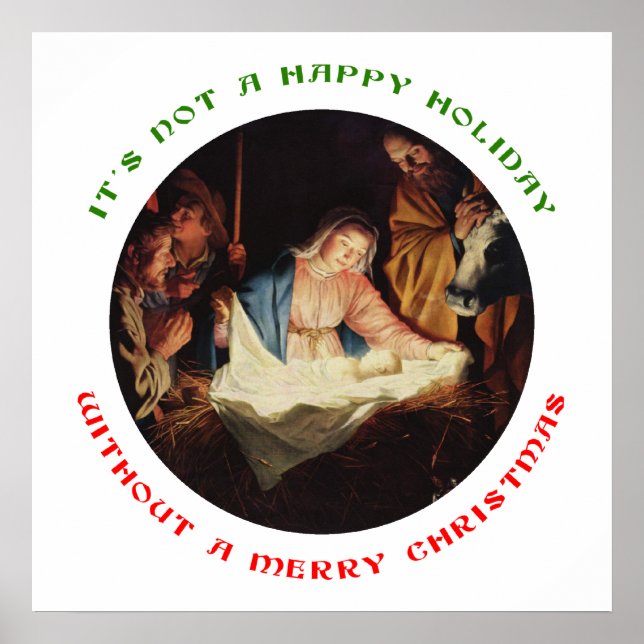 Det är inte en Lycklig-Helgdag utan God jul Poster (Framsidan)