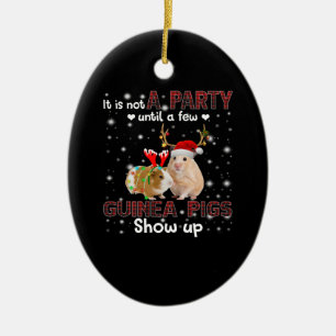Det är inte en Party förrän ett fåtal Guineas  Julgransprydnad Keramik