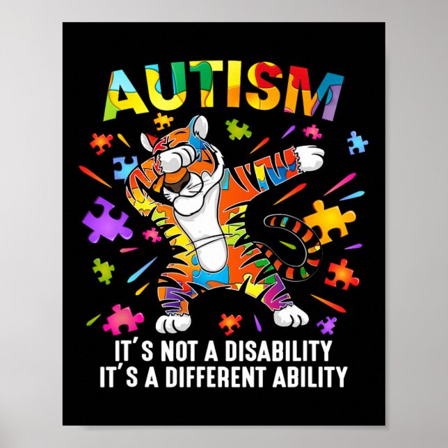 Det är inte en tiger-autism-medvetenhet om funktio poster (Framsidan)