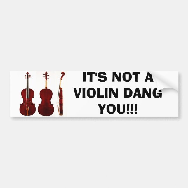 DET ÄR INTE EN VIOLIN FÖRJÄVAS!!! BILDEKAL (Framsidan)