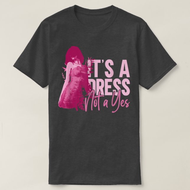 Det är inte ett Ja, feministiskt kvinnligt kvinnli T Shirt (Design framsida)