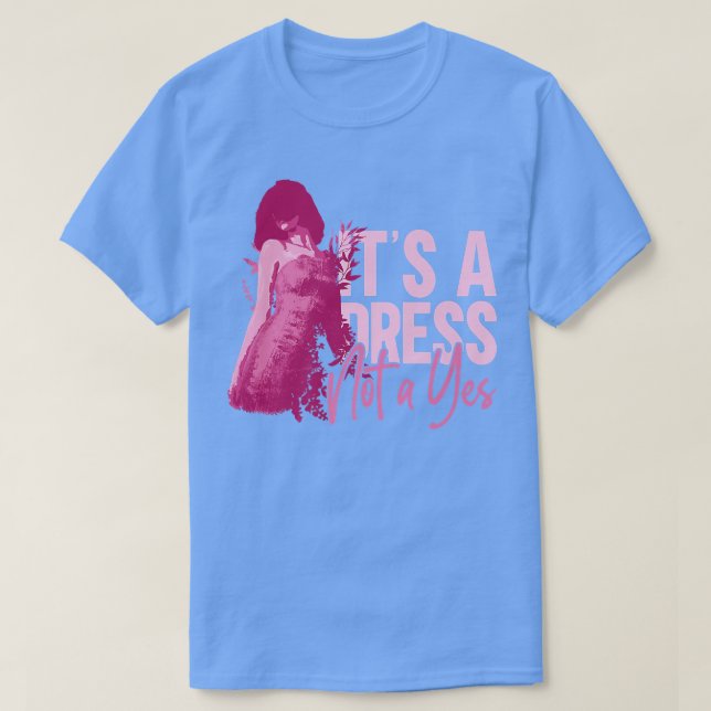 Det är inte ett Ja, feministiskt kvinnligt kvinnli T Shirt (Design framsida)