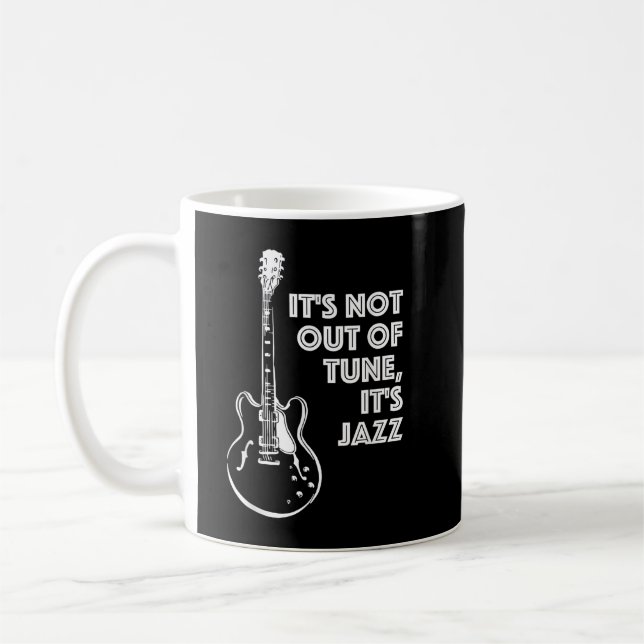 Det är inte falskt, det är jazz kaffemugg (Vänster)