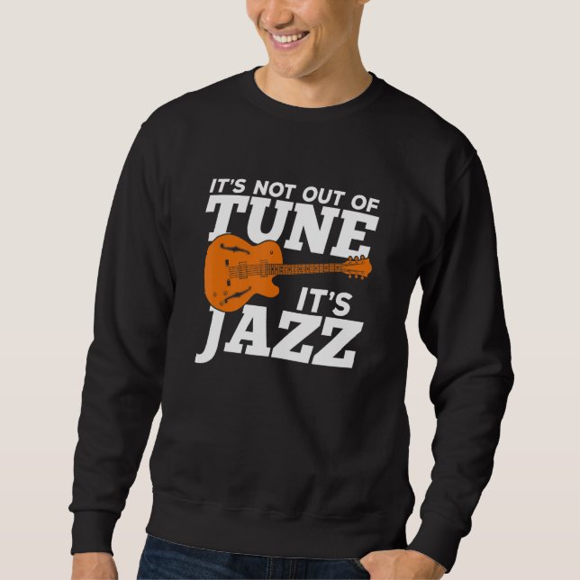 Det är inte falskt det är jazz lång ärmad tröja (Framsida)