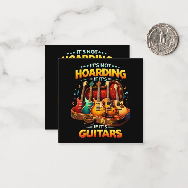Det är inte hamstring om det är gitarrer – rolig m anteckningskort (Fram/Back In Situ)