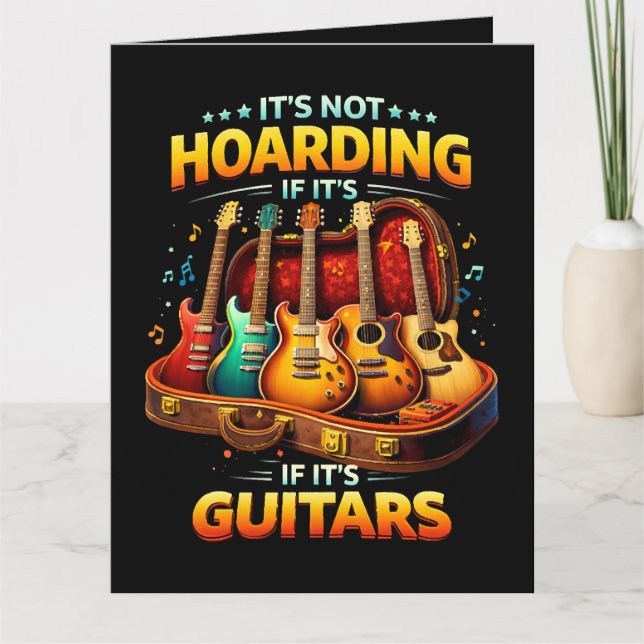 Det är inte hamstring om det är gitarrer – rolig m kort (Framsida)