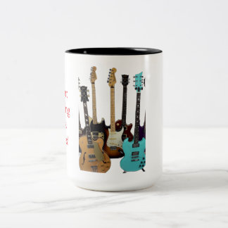 Det är inte hamstring om det är gitarrer Två-Tonad mugg