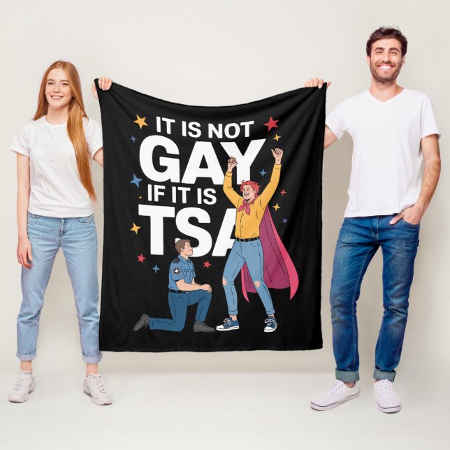 Det är inte homosexuellt om det är TSA Rolig säker Fleecefilt (På plats)