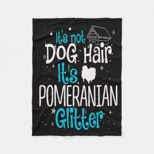 Det är inte Hund Hair, det är Pommern Glitter Gift Fleecefilt