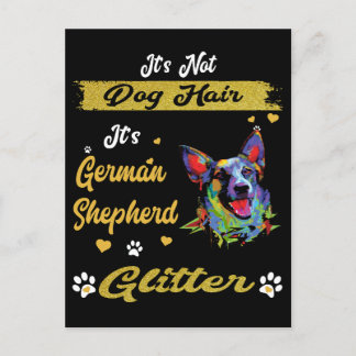 Det är inte Hund Hair Det är tyska Shepherd Glitte Vykort