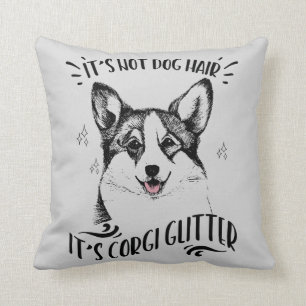 Det är inte hundhår som det är Corgiglitter Kudde