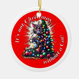 Det är inte jul | Dubbla sida vid sida Julgransprydnad Keramik