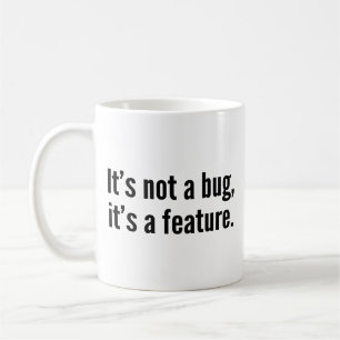 Det är inte kryp, det är ett drag. kaffe mugg