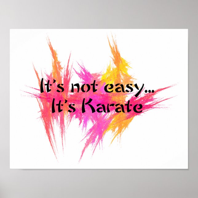 Det är inte lätt - Karate Rosa Orange Poster (Framsidan)
