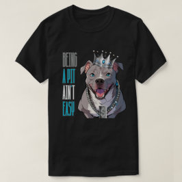 Det är inte lätt Rolig hund att vara stift T Shirt