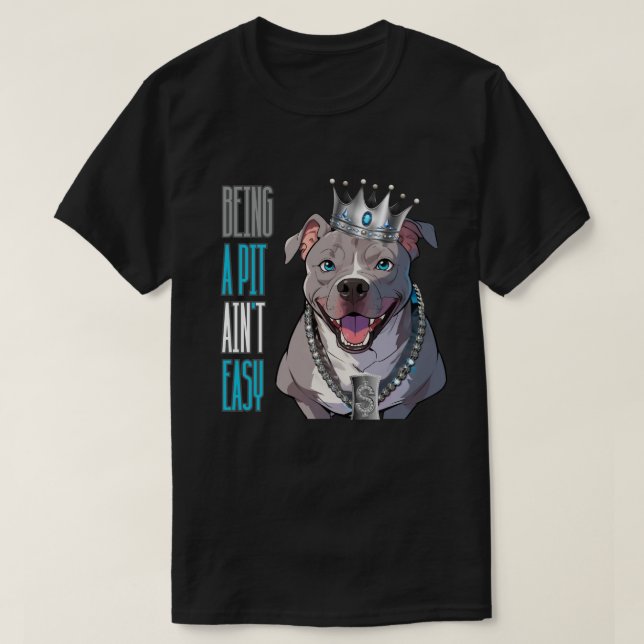 Det är inte lätt Rolig hund att vara stift T Shirt (Design framsida)