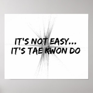 Det är inte lätt - Taekwondo Grått Poster