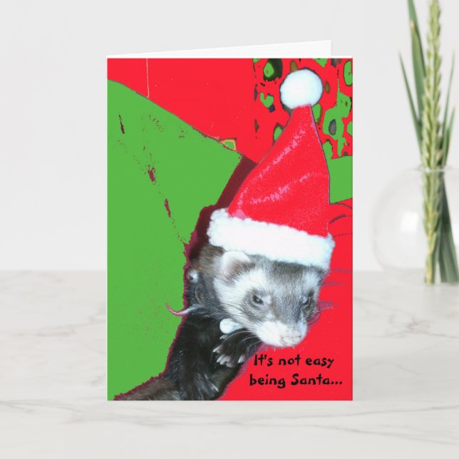 Det är inte lätt vara den Santa julkortet Helgkort (Framsida)