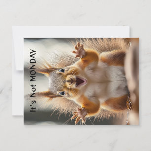 "Det är inte måndag" personlig Squirrel Funny Card Vykort
