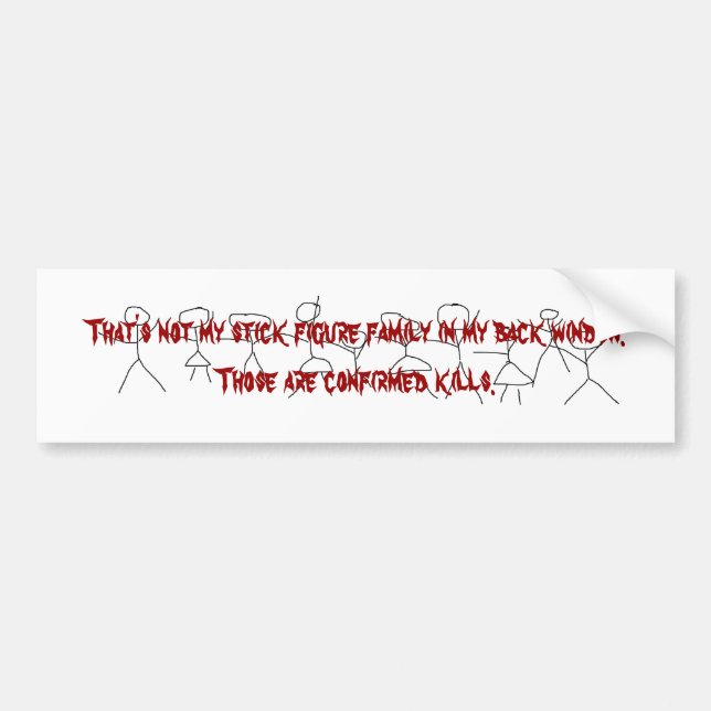 Det är inte min stick figurfamilj… bildekal (Framsidan)