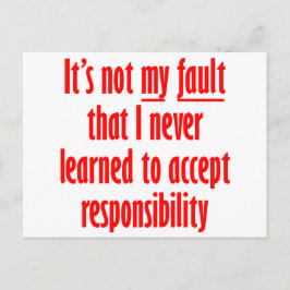 Det är inte mitt fel vykort