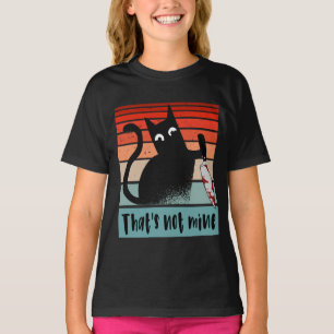Det är inte mitt, Onocent Cat med knivar vykort T Shirt