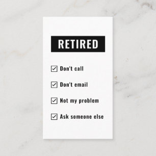 Det är inte mitt problem att Pension Gag Humor har Visitkort