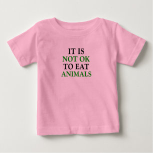 Det är inte okej att äta djuren vegan t shirt