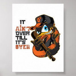 Det Är Inte Över FÖrrän Det Är Över Baseball Motiv Poster