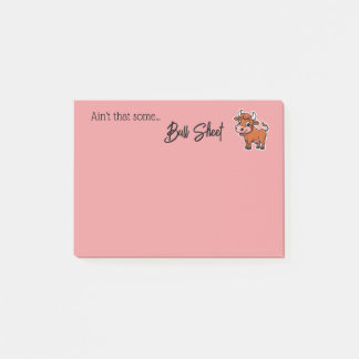 Det är inte så att någon Bull Lakan Snarky Funny-o Post-it Block