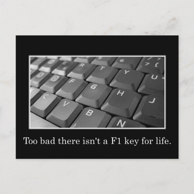 Det är inte så lätt att få hjälp i livet vykort (Framsida)