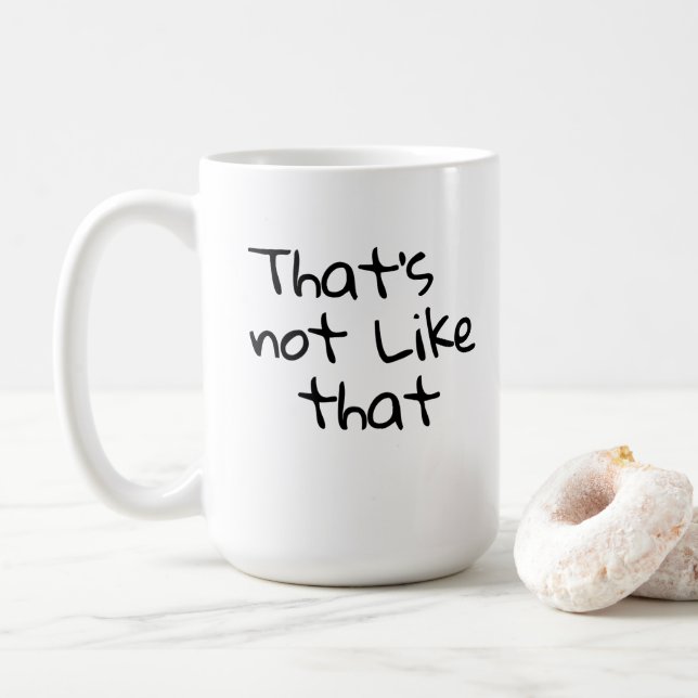 "Det är inte så." Lustigt ord-design. Kaffemugg (Med munk)