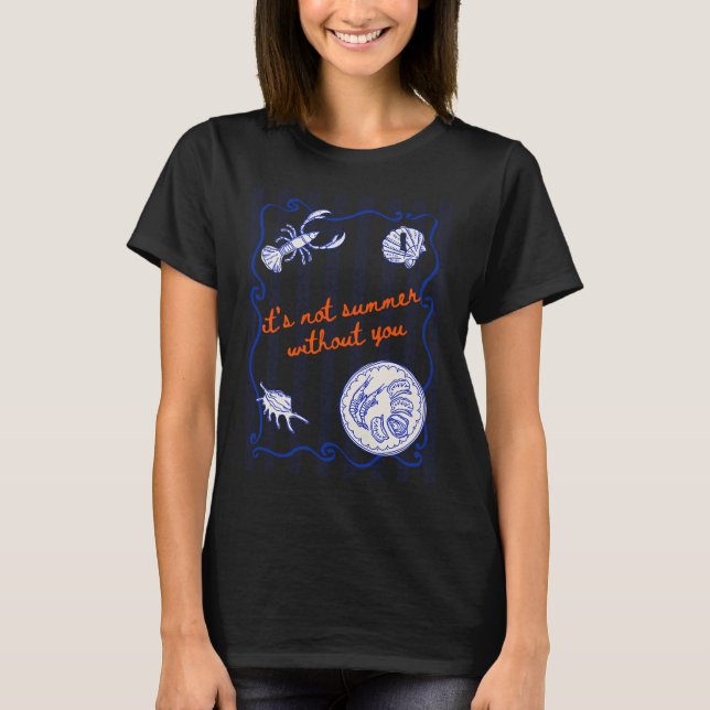 det är inte sommar utan dig kust t shirt (Framsida)