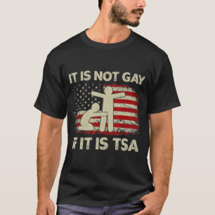 Det är inte tillåtet om det är TSA Security Vintag T Shirt
