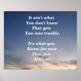 DET ÄR INTE VAD DU INTE VET ATT DU POSTER