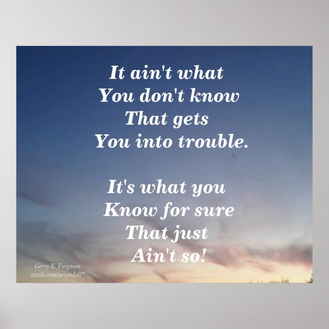 DET ÄR INTE VAD DU INTE VET POSTER (Framsidan)